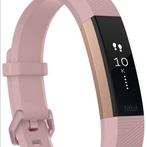 Fitbit Alta HR Gold with Pink Strap